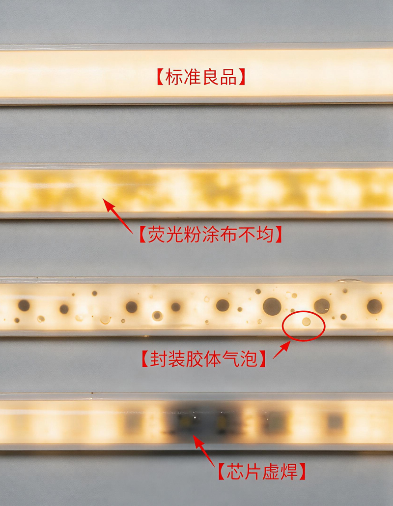 jimeng-2026-07-14-4145-专业工业产品对比实拍图，整体浅灰色无尘检测台背景，画面对半分割：左半区高倍显微镜...
