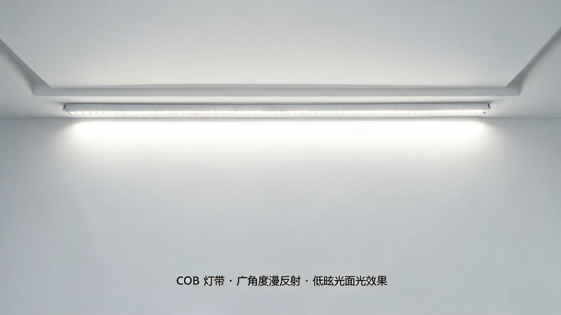 jimeng-2026-07-28-9690-图片名称：COB 灯带光学漫反射效果测试图 整体风格：专业实验室光学测评写实实拍...