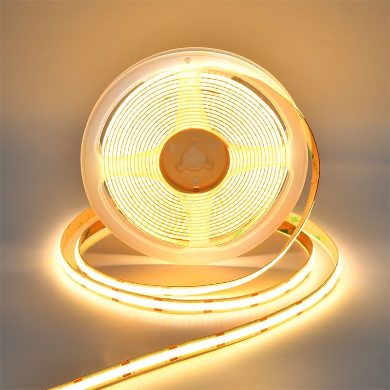 480LED/m双色温COB灯带｜DC12V/24V可调色温柔性LED灯带｜线性照明应用