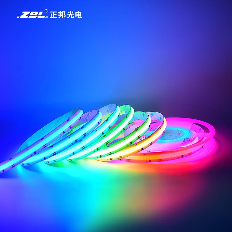 840LED/m高密度COB幻彩灯带｜RGB智能控制柔性LED灯带｜动态氛围照明应用