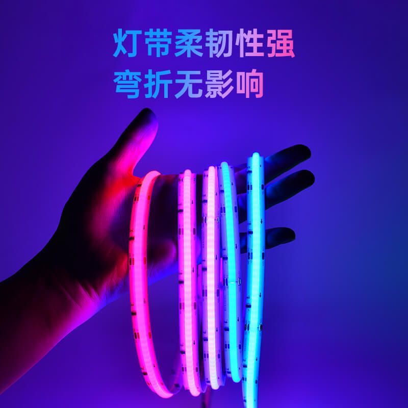 840LED/m高密度COB幻彩灯带｜RGB智能控制柔性LED灯带｜动态氛围照明应用 - 5